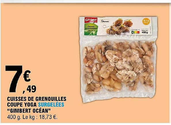 cuisses de grenouilles coupe yoga surgelées "gimbert océan"