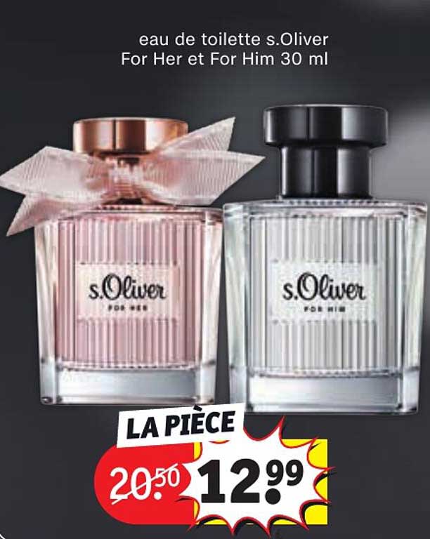 eau de toilette s. oliver for her et for him 30 ml