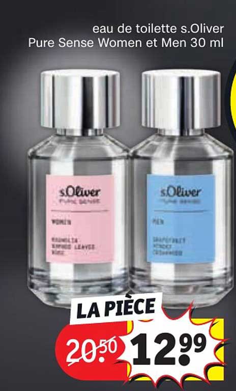 eau de toilette s.oliver pure sense women et men 30 ml