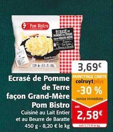 écrasé de pomme de terre façon grand-mère pom bistro