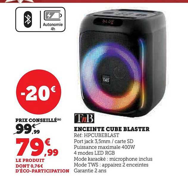 Enceinte Cube Blaster Tnb