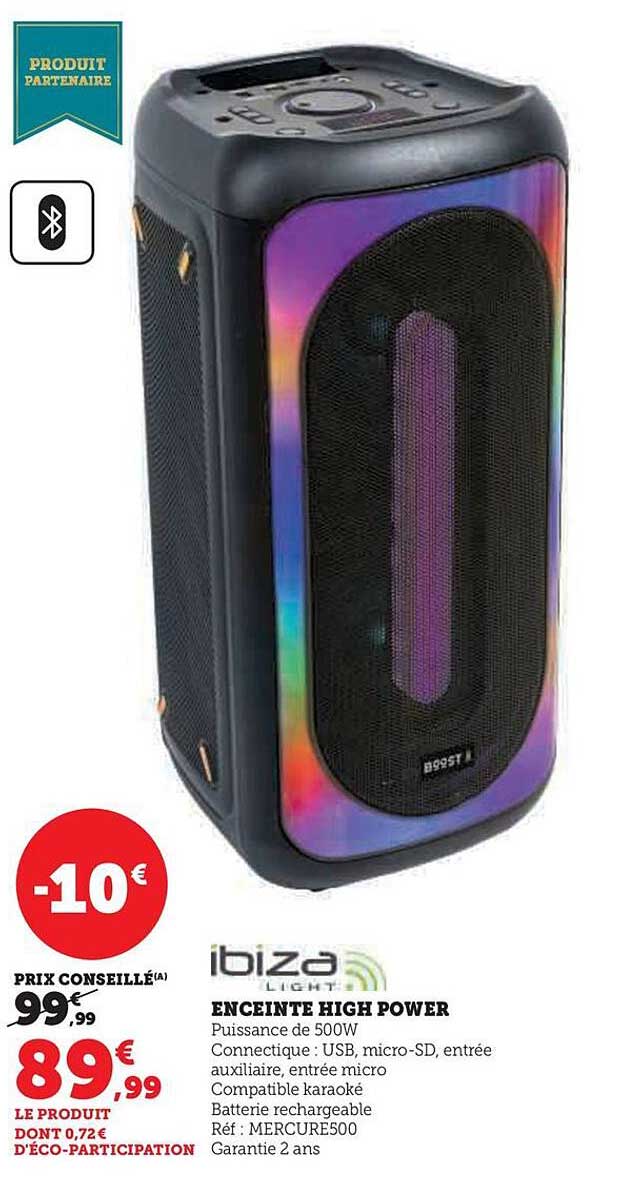enceinte high power ibiza