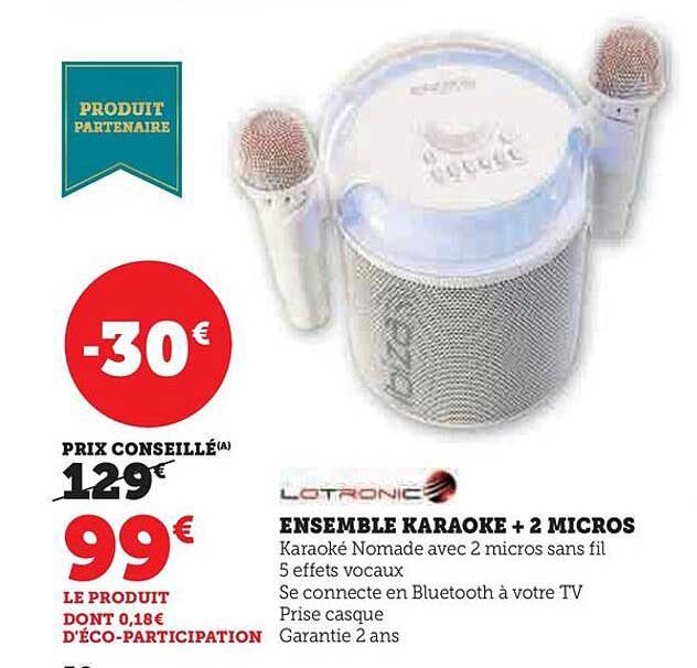 ensemble karaoke + 2 micros lotronic