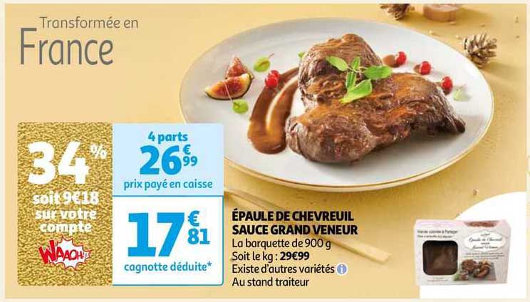 épaule De Chevreuil Sauce Grand Veneur