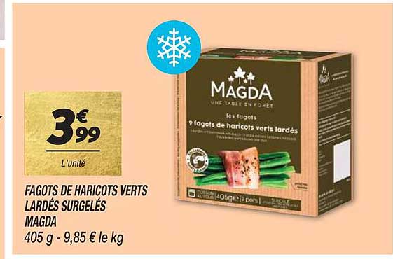 fagots de haricots verts lardés surgelés magda