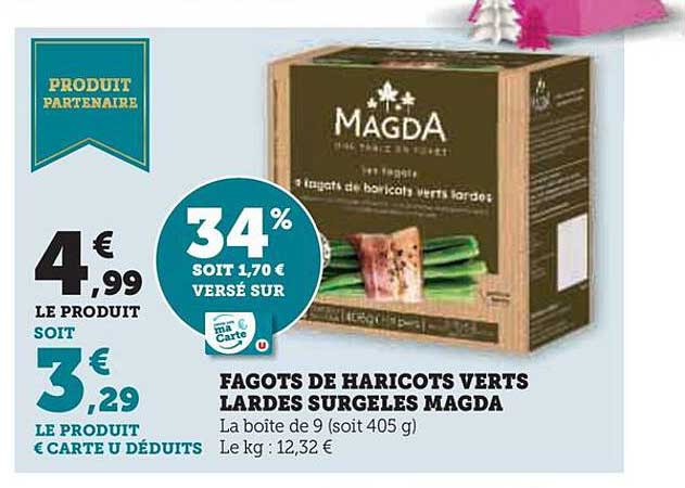 fagots de haricots verts lardes surgelés magda