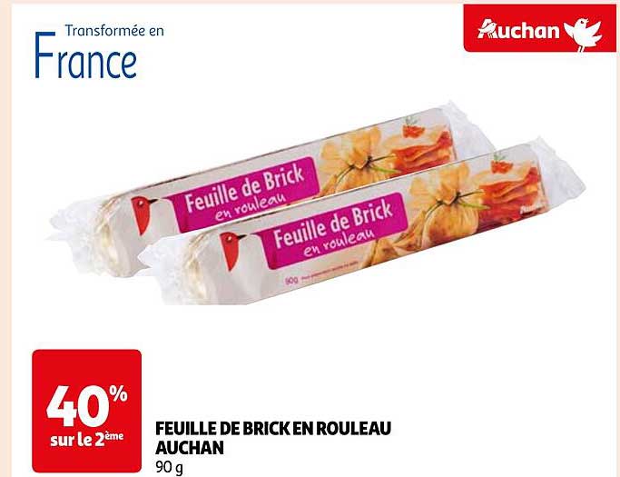 feuille de brick en rouleau auchan