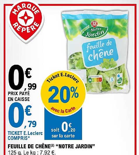 feuille de chêne "notre jardin"