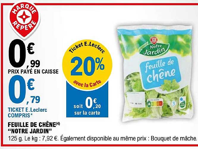 feuille de chêne "notre jardin"