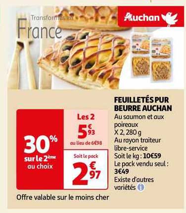 Feuilletés Pur Beurre Auchan