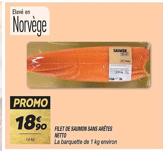 filet de saumon sans arêtes netto