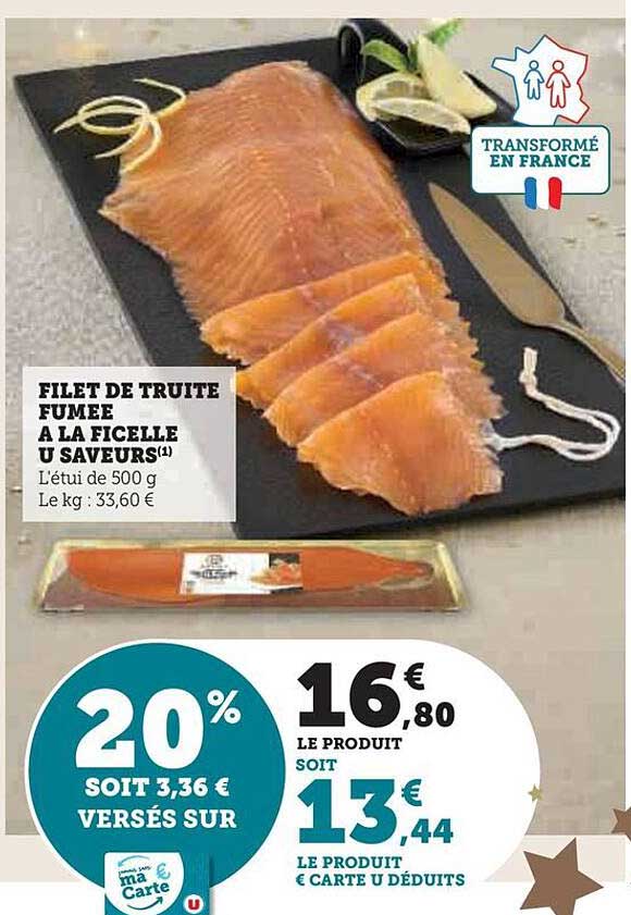 Filet De Truite Fumée à La Ficelle U Saveurs