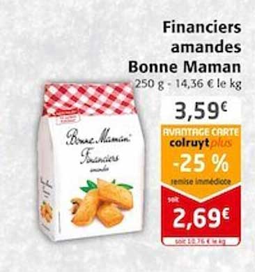 financiers amandes bonne maman