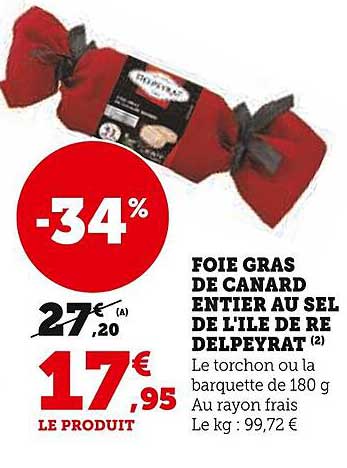 foie gras de canard entier au sel de l'île de ré delpeyrat