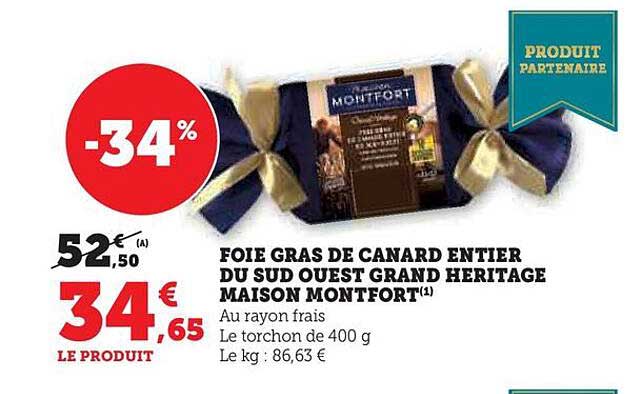 foie gras de canard entier du sud ouest grand héritage maison montfort