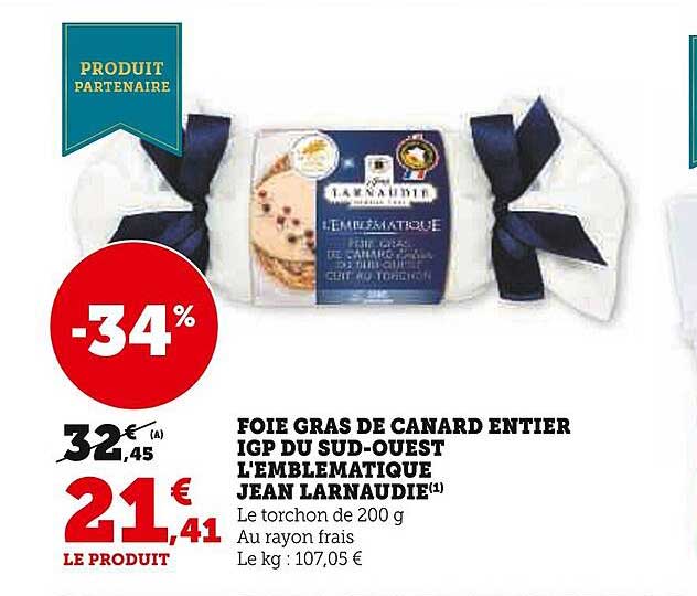 foie gras de canard entier igp du sud-ouest l'emblématique jean larnaudie