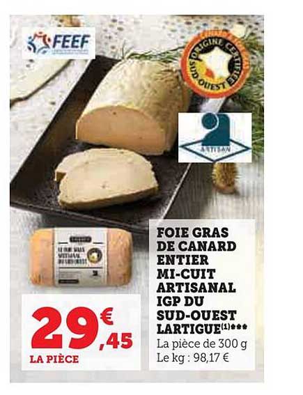foie gras de canard entier mi-cuit artisanal igp du sud-ouest lartigue