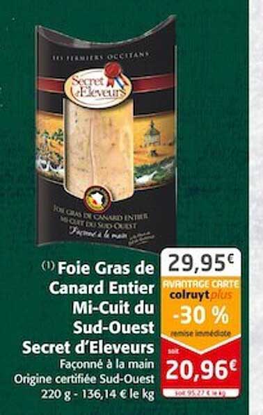 foie gras de canard entier mi-cuit du sud-ouest secret d'éleveurs