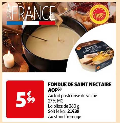 fondue de saint nectaire aop