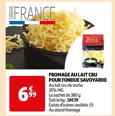 fromage au lait cru pour fondue savoyarde