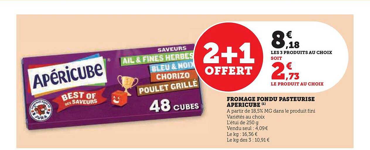 Fromage Fondu Pasteurisé Apéricube