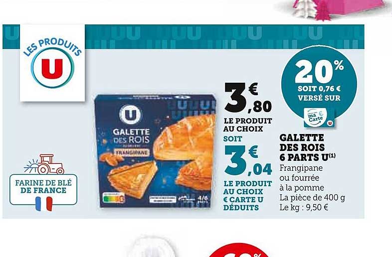 galette des rois 6 parts u