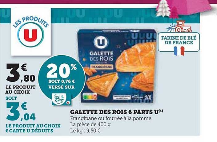 galette des rois 6 parts u