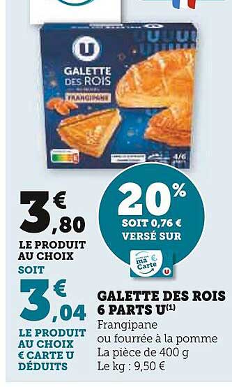 galette des rois 6 parts u