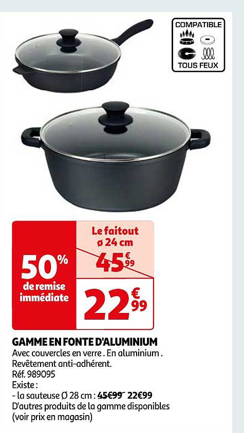 gamme en fonte d'aluminium