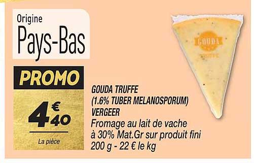 gouda truffe (1.6% tuber melanosporum) vergeer