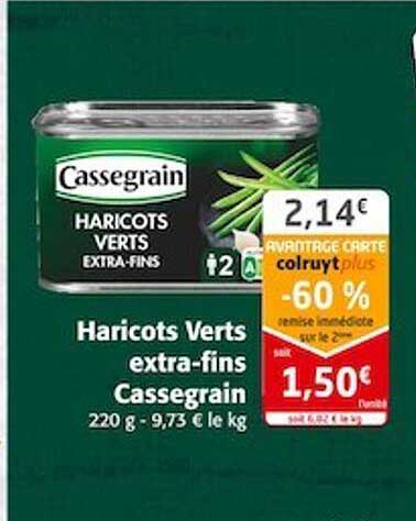 haricots verts extra-fins cassegrain