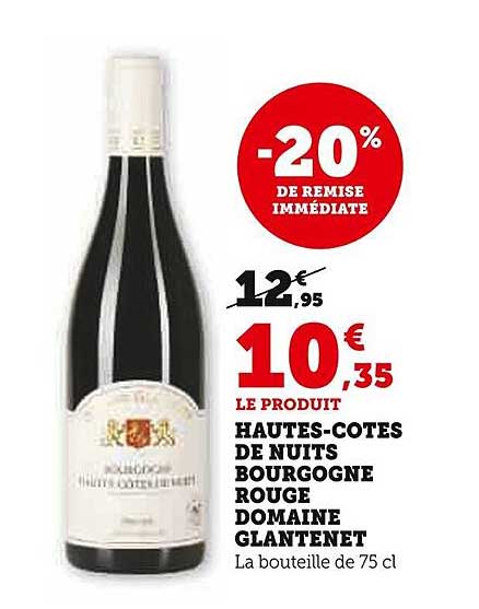 Hautes-côtes De Nuits Bourgogne Rouge Domaine Glantenet