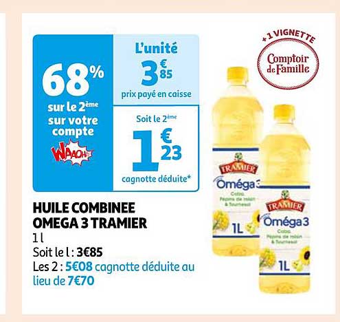 huile combinée oméga 3 tramier
