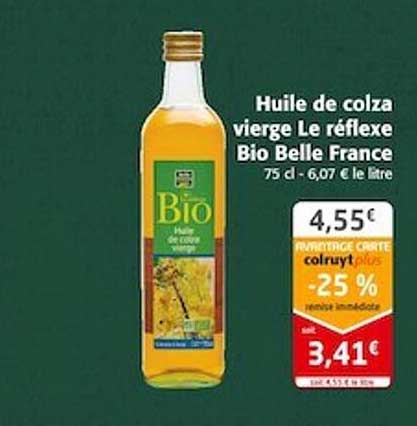 huile de colza vierge le réflexe bio belle france
