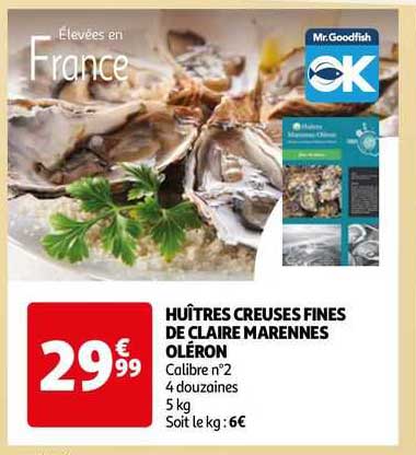 huîtres creuses fines de claire marennes oléron