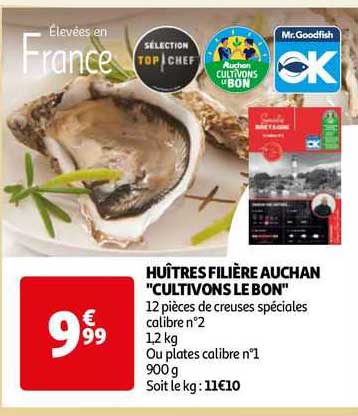 huîtres filière auchan "cultivons le bon"