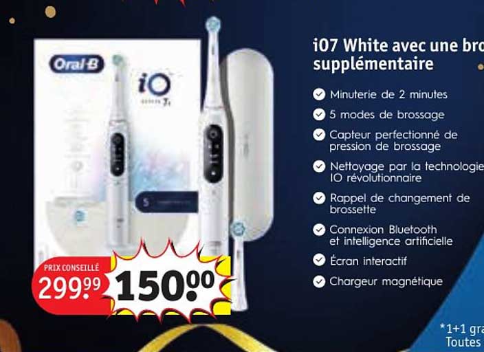 i07 white avec une brosse supplémentaire