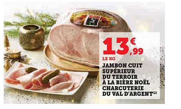 jambon cuit supérieur du terroir à la bière noël charcuterie du val d'argent