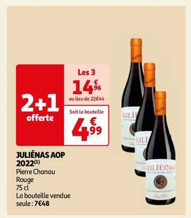juliénas aop 2022 pierre chanau rouge