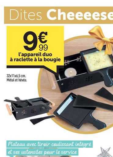 l'appareil duo à raclette à la bougie