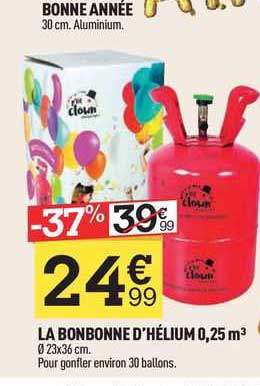 la bonbonne d'hélium 0,25 m³