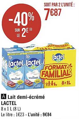 lait demi-écrémé lactel