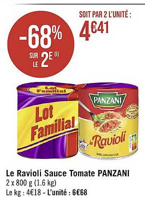 Le Ravioli Sauce Tomate Panzani