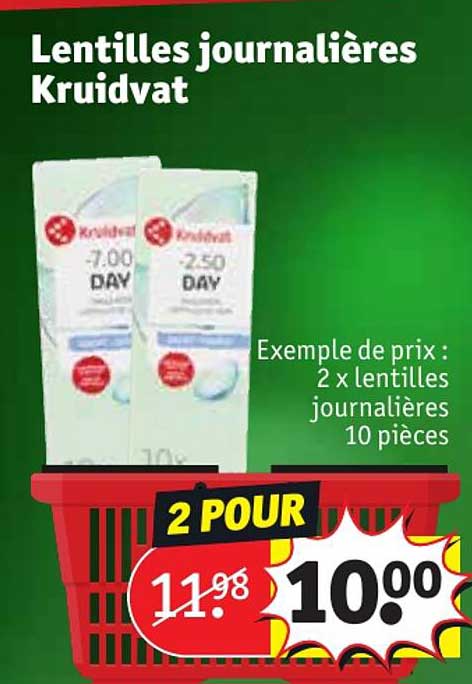 lentilles journalières kruidvat
