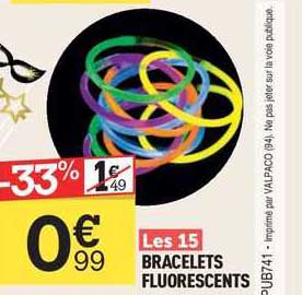 les 15 bracelets fluorescents