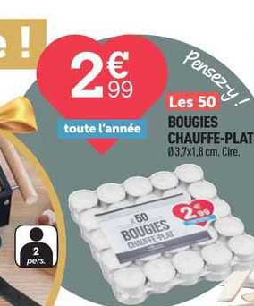 les 50 bougies chauffe-plat