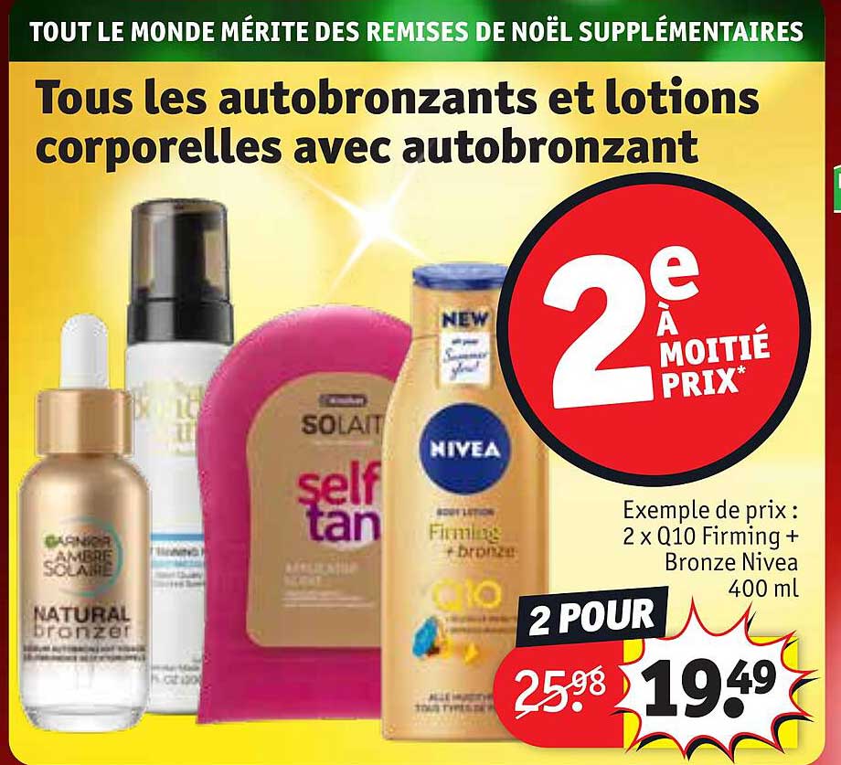 les autobronzants et lotions corporelles avec autobronzant