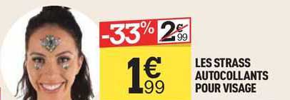 les strass autocollants pour visage