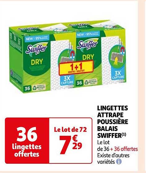 lingettes attrape poussière balais swiffer