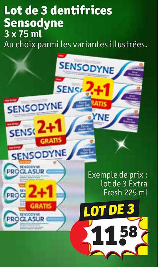 Lot De 3 Dentifrices Sensodyne